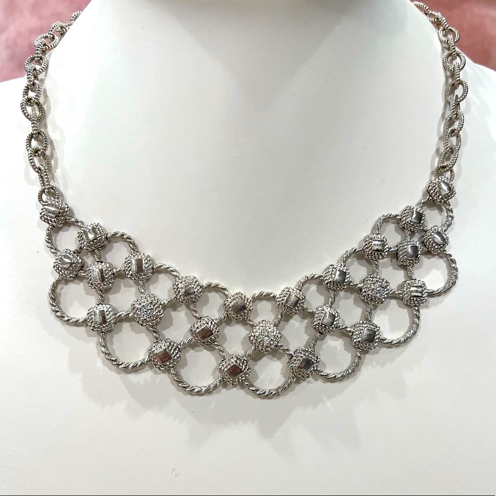 Judith Ripka bib necklace and matching earrings